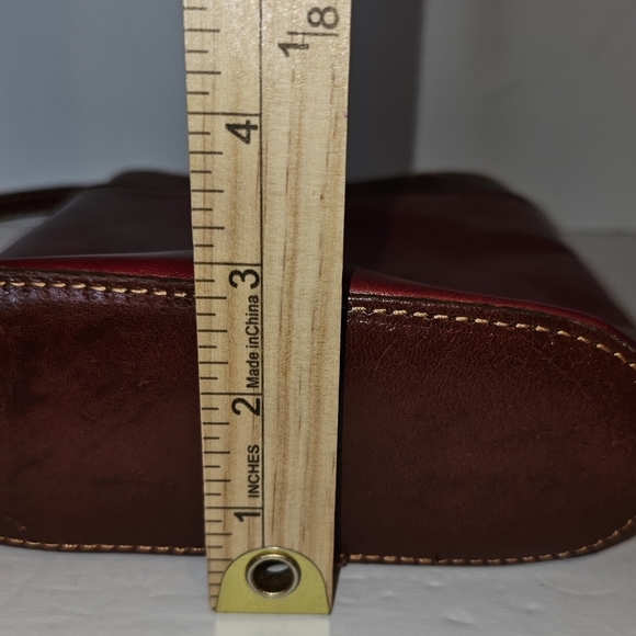 Italian Leather Borse en Pelle Red Crossbody Bag - Picture 10 of 13